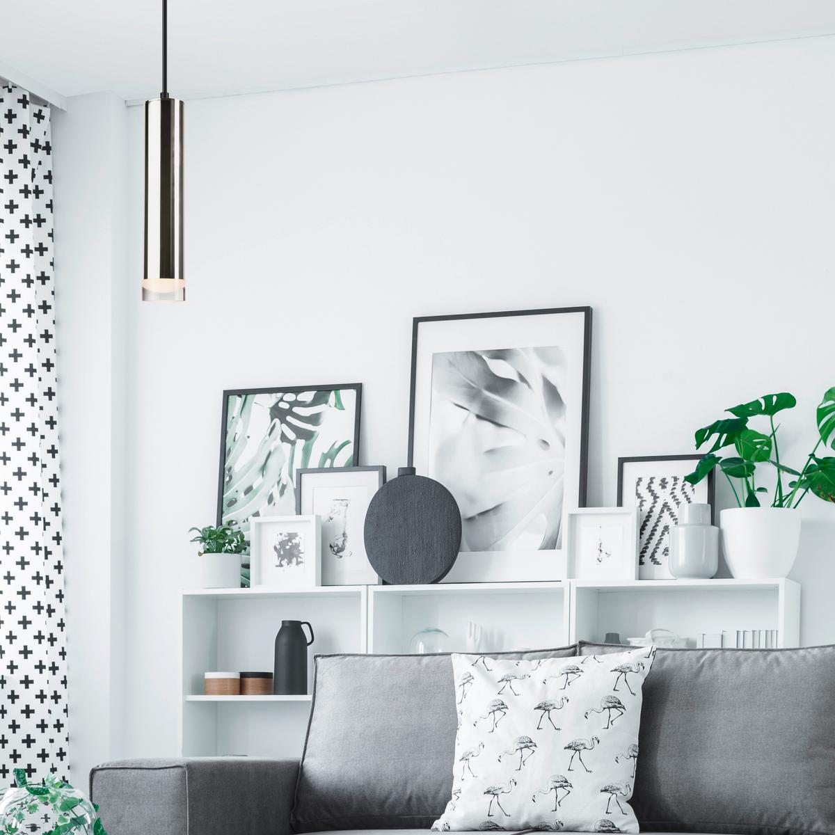 Hängeleuchte 39664 Diego Chrome - Chromfarben, Design, Metall (80/100cm)