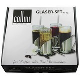 Gläserset 12-teilig - Silberfarben, MODERN, Glas (6,2/14,2cm) - Collini