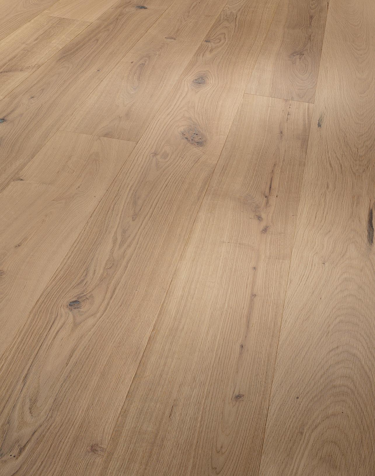 Parkettboden Eiche Gebürs. Naturölplus Weiß - Braun/Weiß, LIFESTYLE, Holz (220/18,5/1,3cm) - Parador