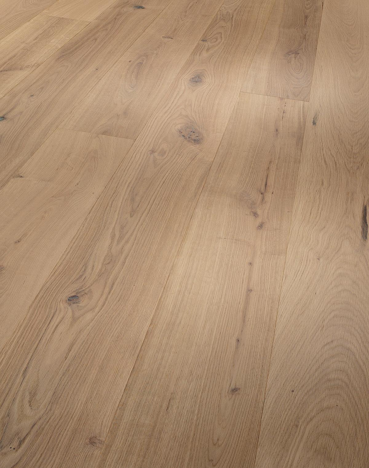Parkettboden Eiche Gebürs. Naturölplus Weiß - Braun/Weiß, LIFESTYLE, Holz (220/18,5/1,3cm) - Parador