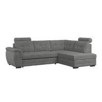Ecksofa mit Schlaffunktion Falco new Braun 251x183 cm - Schwarz/Braun, KONVENTIONELL, Textil (251/183cm) - Ondega