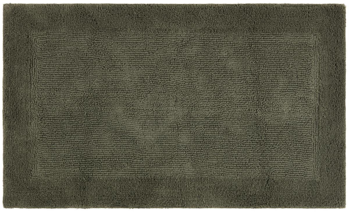 KOUPELNOVÁ PŘEDLOŽKA Karen, 60/100cm, tmavě zelená - tmavě zelená, Konvenční, textil (60/100cm) - Premium Living