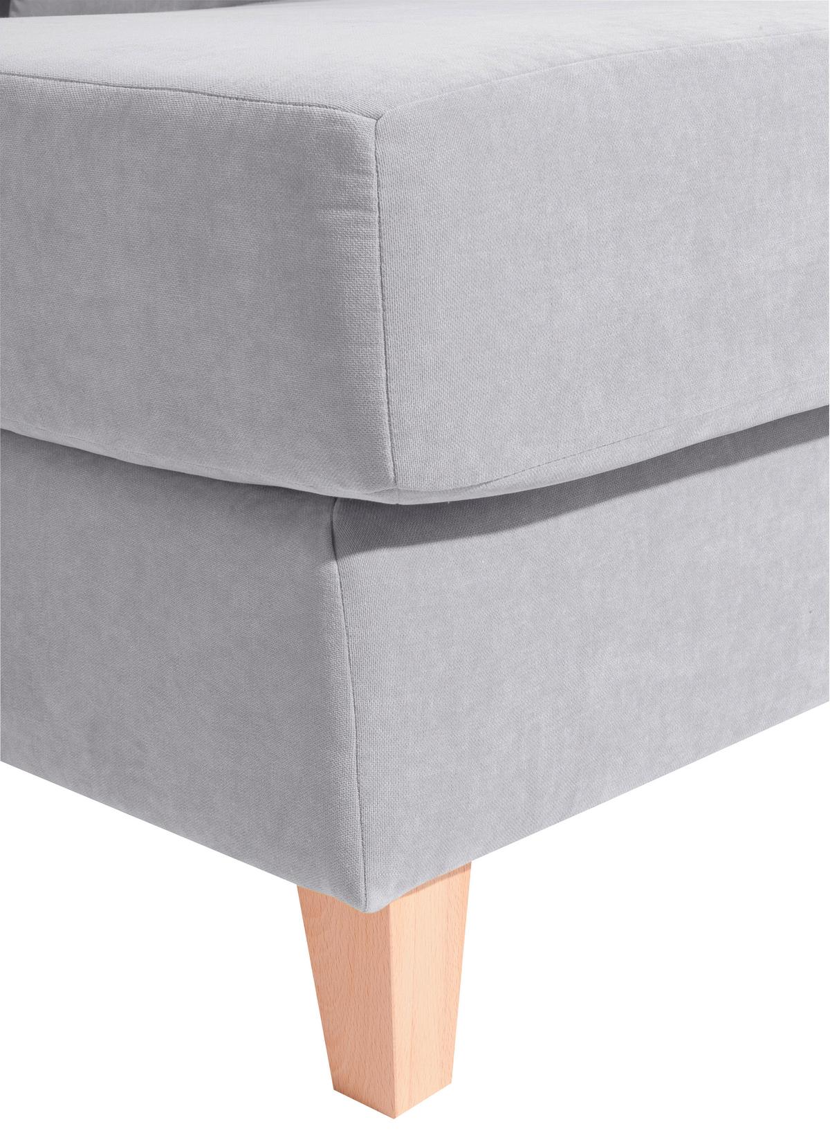 Big Sessel Mit Armlehnen Judith Velours Silberfarben - Silberfarben/Naturfarben, MODERN, Textil (136/107/142cm) - Max Winzer