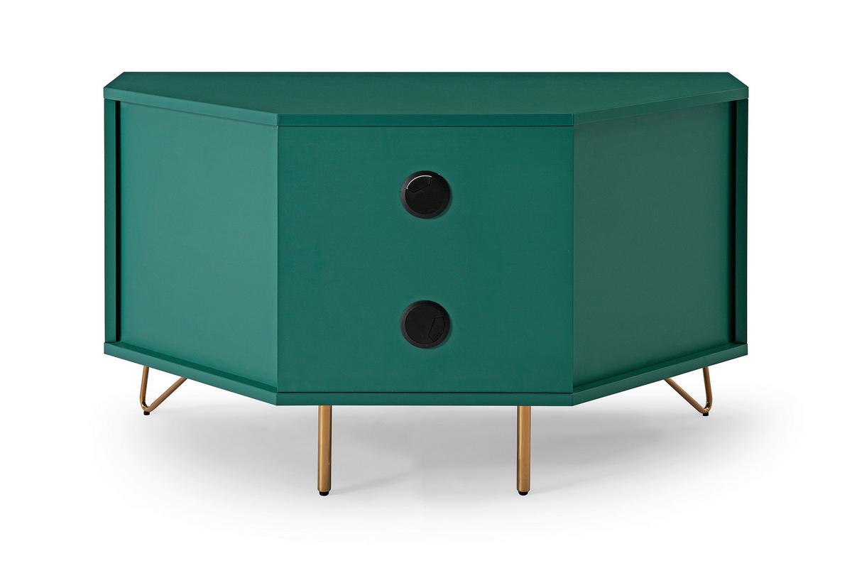 Lowboard Grün B: 100cm - Messingfarben/Grün, Design, Holzwerkstoff (100/58/50cm) - Livetastic