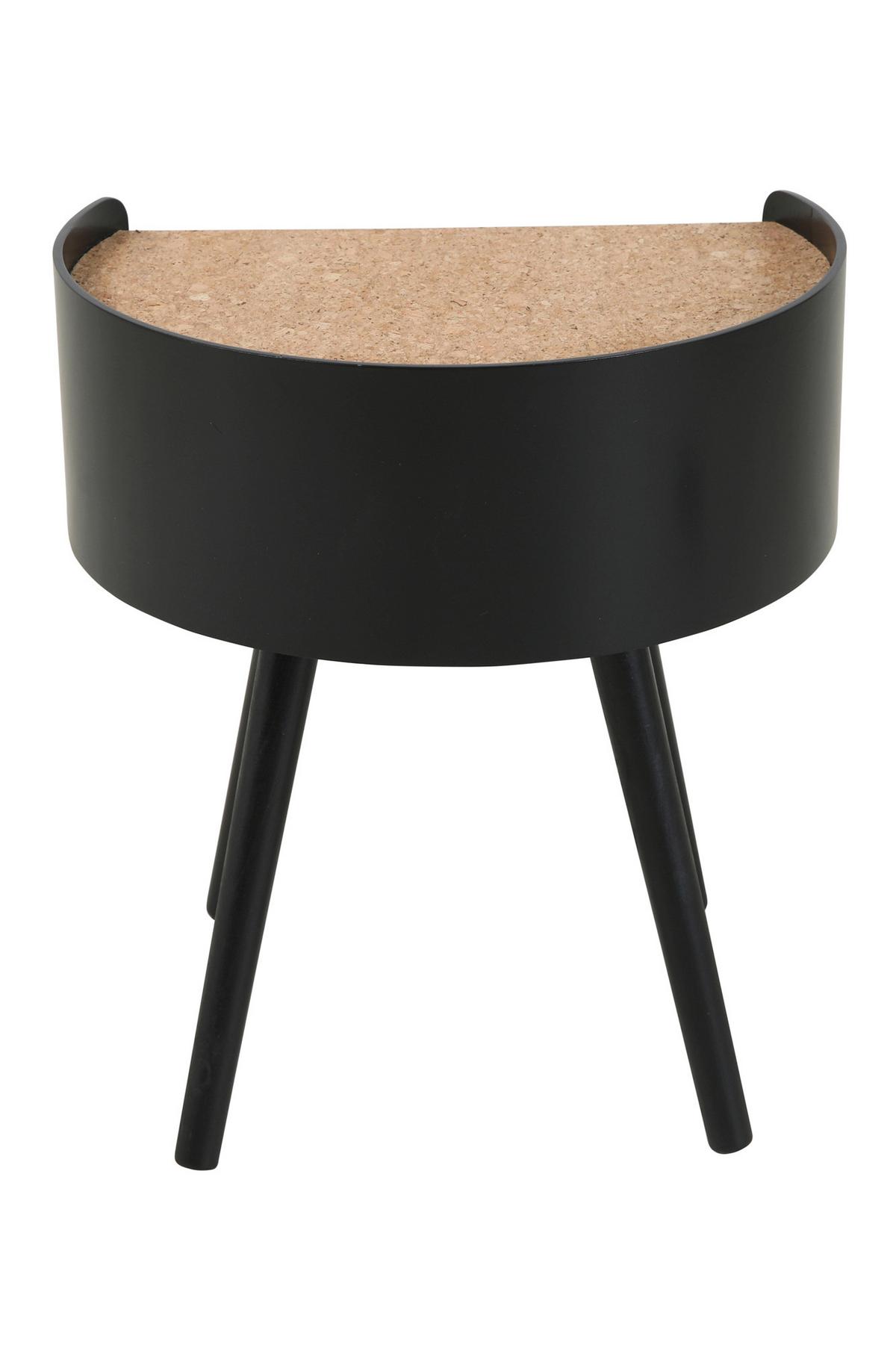 Beistelltisch Naturfarben/Schwarz B: 40 cm - Schwarz/Naturfarben, Design, Holz/Holzwerkstoff (40/40/46cm) - Livetastic