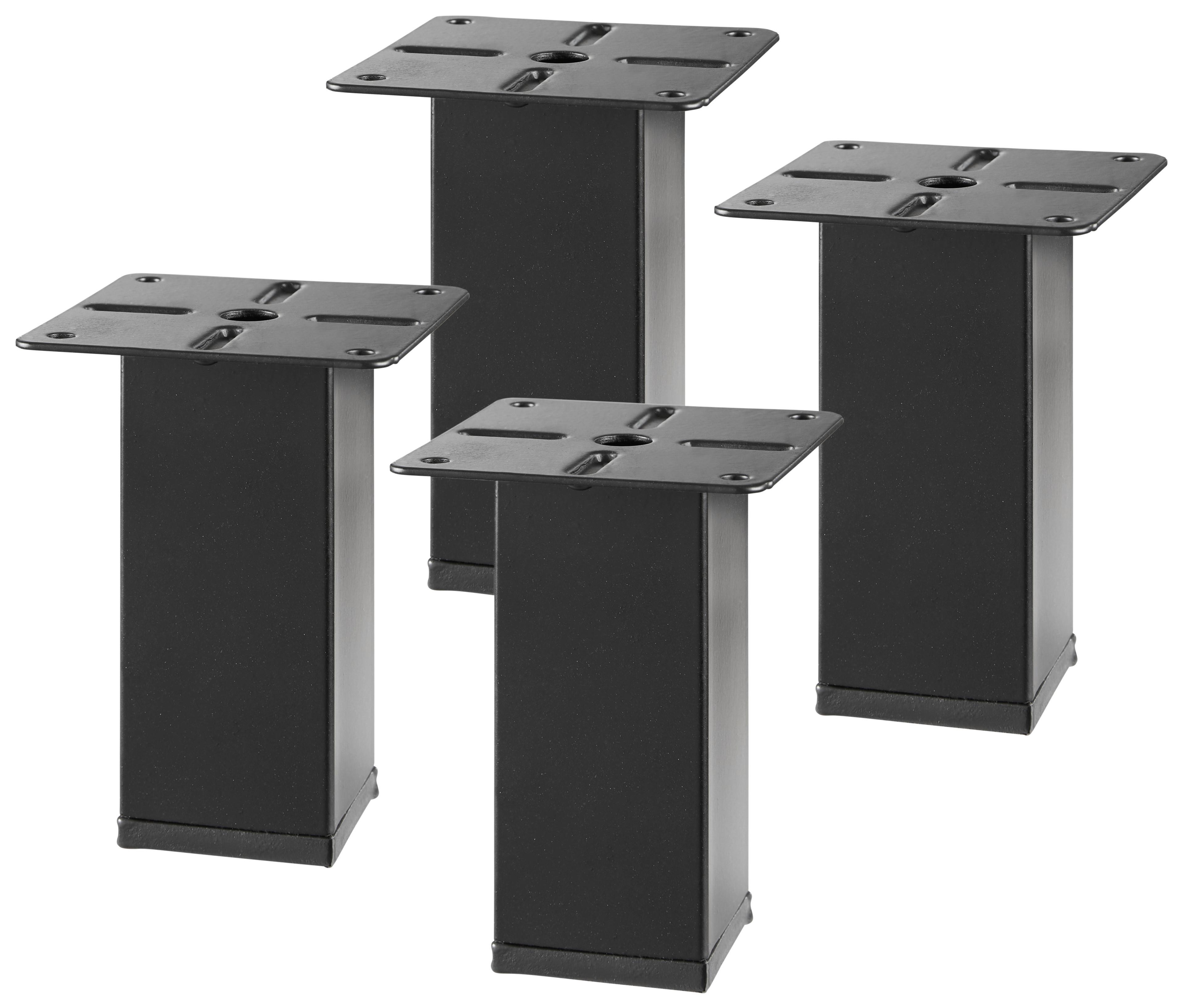 Sada nôh FLORENZ -EXKLUSIV- - černá, Moderní, kov (4/10/4cm) - Mömax