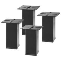 Sada nôh FLORENZ -EXKLUSIV- - čierna, Modern, kov (4/10/4cm) - Mömax