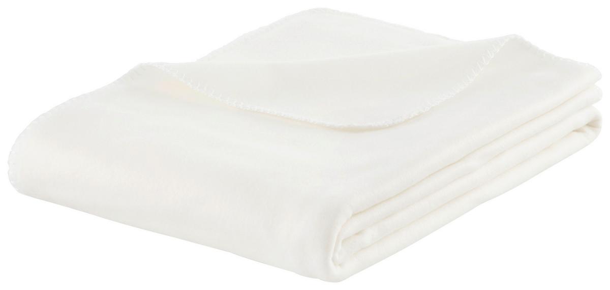 Fleecová deka Felicity, 140/200cm, biela - biela, Konventionell, textil (140/200cm) - Modern Living