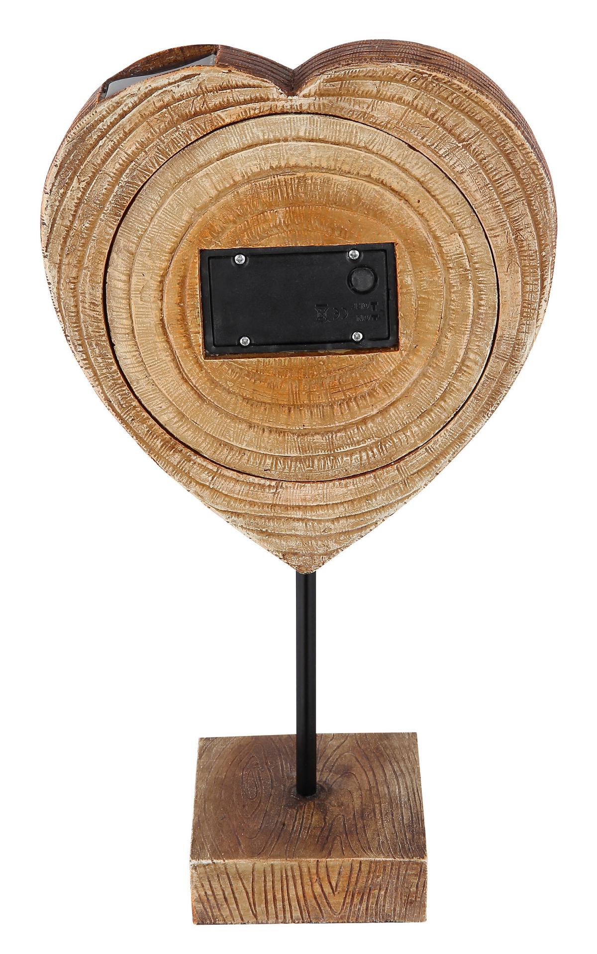 Solarleuchte 36513 - Schwarz/Braun, Natur, Kunststoff/Metall (19/9,5/50cm) - Globo