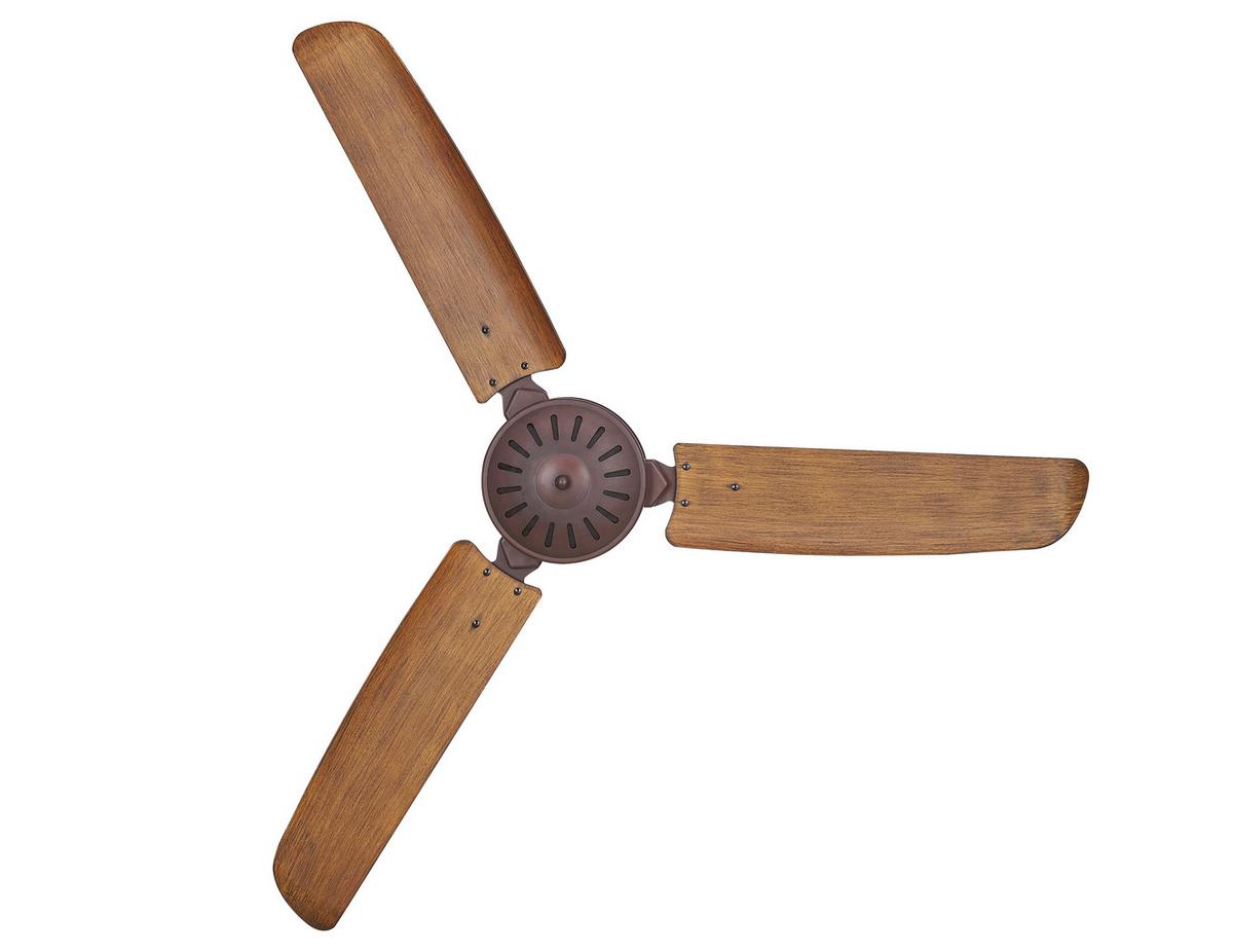 Deckenventilator Carolina 3-Flügel, Geräuscharm - Dunkelbraun/Bronzefarben, Basics, Kunststoff/Metall (178/35cm) - P & B
