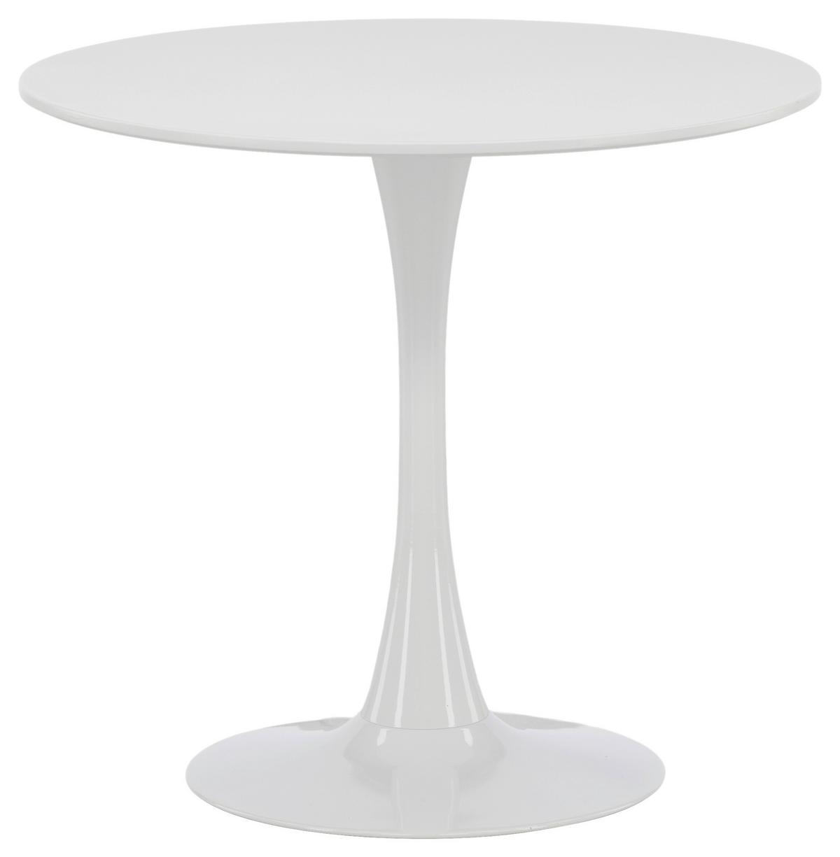 Esstisch Hamden - Hellgrau/Weiß, Design, Holzwerkstoff/Metall (80/80/75cm) - Livetastic