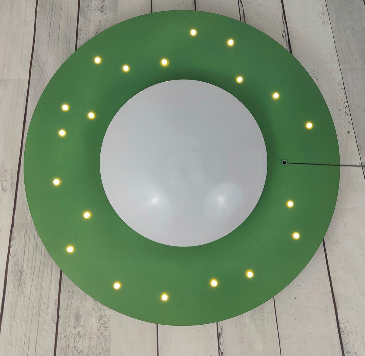 Kinderdeckenleuchte 7005 - Starleight Salbeigrün - Salbeigrün/Weiß, Basics, Holzwerkstoff/Kunststoff (54/11cm) - Niermann