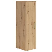 Skriňa CABINET š: 30 cm - čierna/dub artisan, Modern, kompozitné drevo/plast (30/115/40cm)