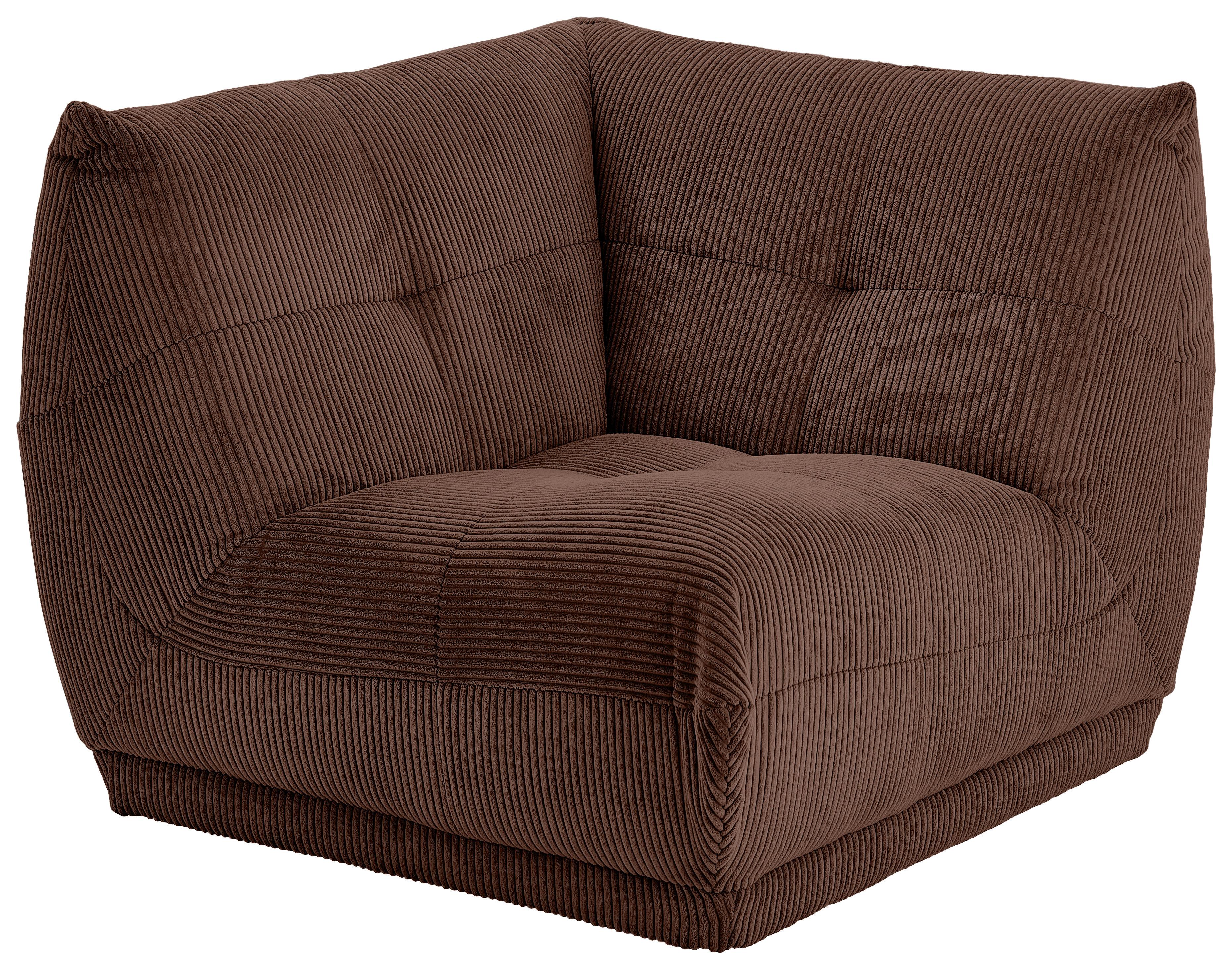 Modul Sofa Giselle Ecke B: 105 Cm Cord Braun - Braun, Trend, Textil (105/80/105cm) - Livetastic