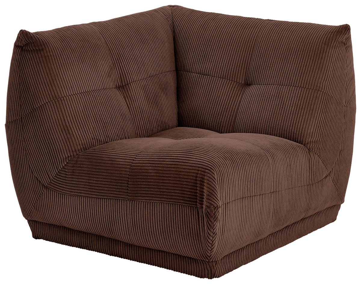 Modul Sofa Giselle Ecke B: 105 cm Cord Braun - Braun, Trend, Textil (105/80/105cm) - Livetastic