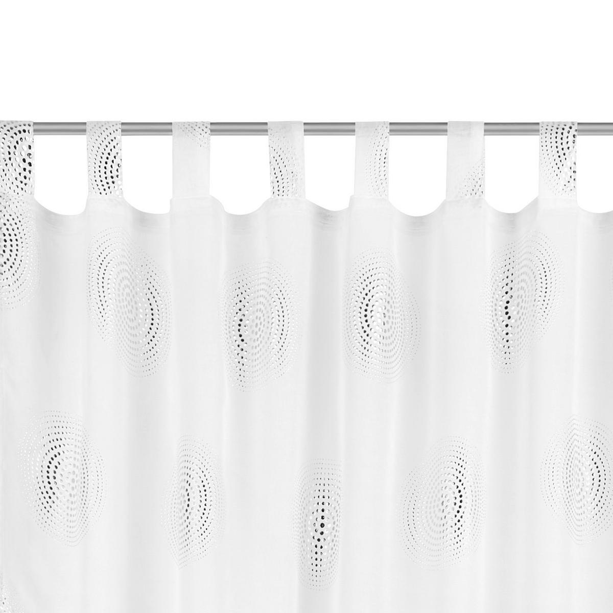 Vorhang mit Schlaufen und Band Julia 140x255 cm Weiß - Weiß, MODERN, Textil (140/255cm) - Luca Bessoni