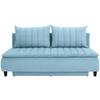 Boxspringsofa Mit Schlaffunkt. + Bettkasten Marino Hellblau - Schwarz/Hellblau, MODERN, Textil (208/102/96cm) - Luca Bessoni