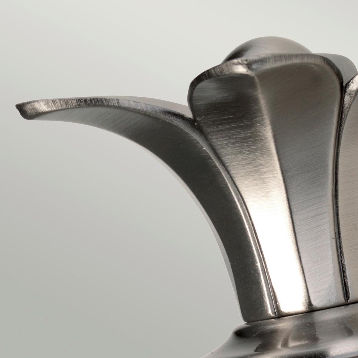 Bad-wandleuchte Ip44 Nickelfarben L: 22 Cm - Nickelfarben, LIFESTYLE, Glas/Metall (22/12,4/16.5cm) - Elstead Lighting