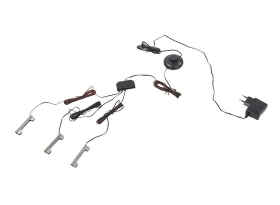 Glasbodenbeleuchtungs-Set Universal, 3-fach - Alufarben, MODERN, Kunststoff/Metall Glasbodenbeleuchtungs-Set Universal, 3-fach - Alufarben, MODERN, Kunststoff/Metall