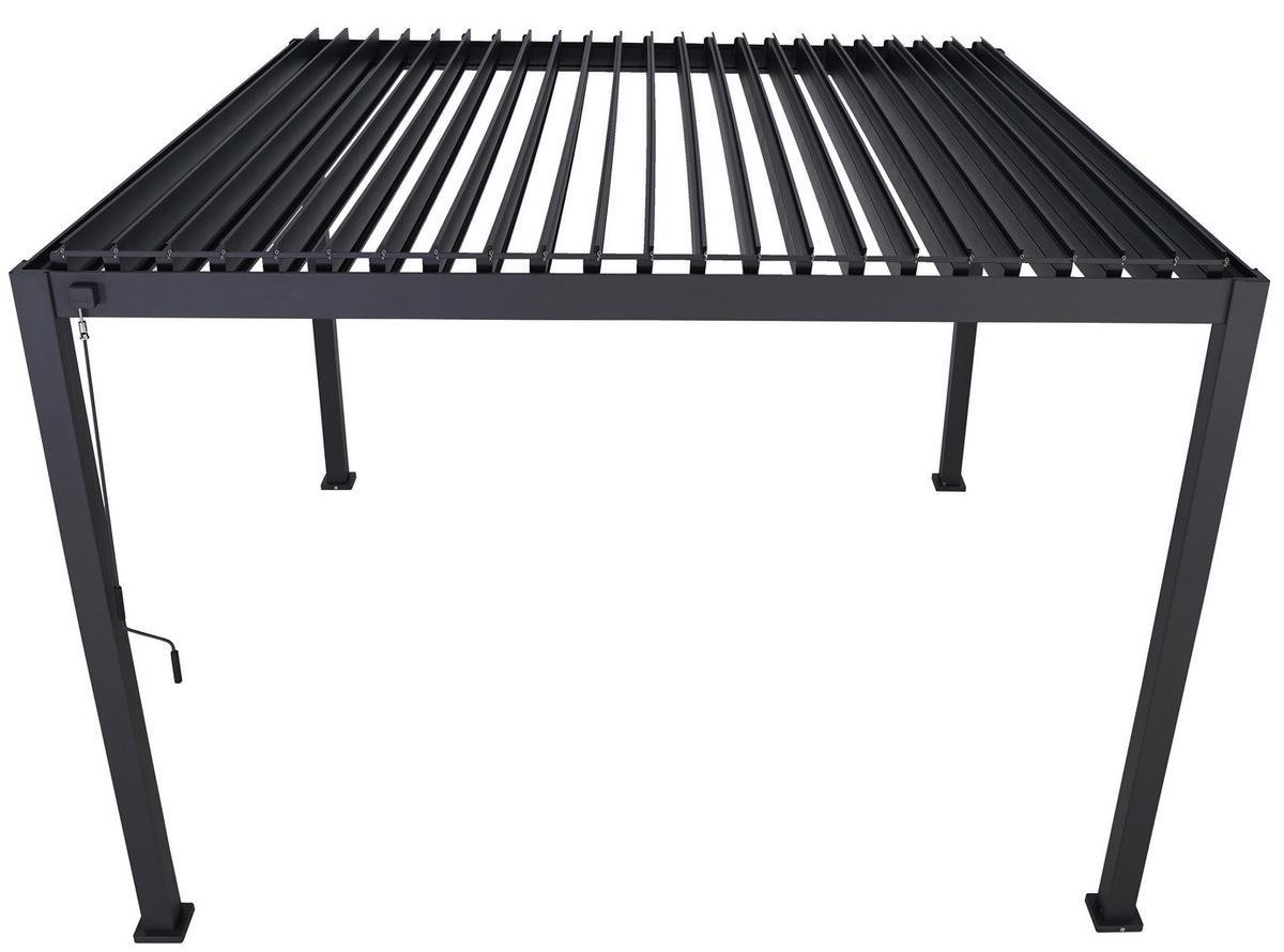 PERGOLA DELUXE 360X360CM ANTHRAZIT - Anthrazit, MODERN, Metall (360/250/360cm) - Gardenson