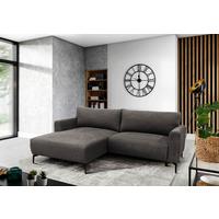 Ecksofa Prince Braun S: 163x240 Cm - Schwarz/Braun, Design, Textil (163/240cm) - MID.YOU