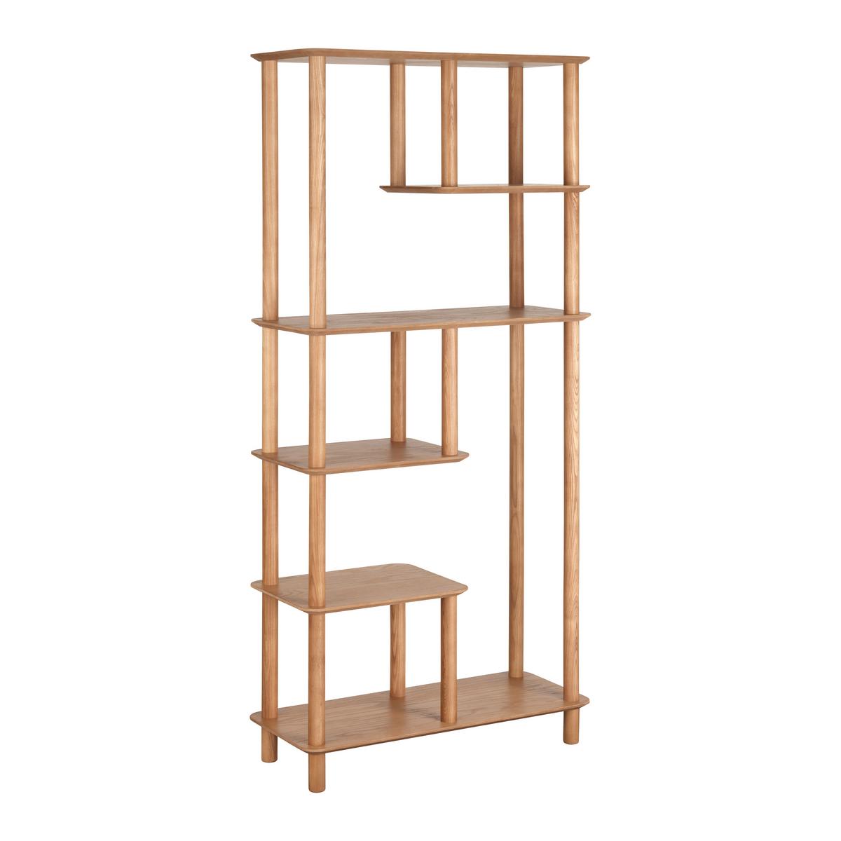 Regál MATS, prírodná farba - prírodná farba, Modern, drevo/kompozitné drevo (70/142/30cm) - Premium Living