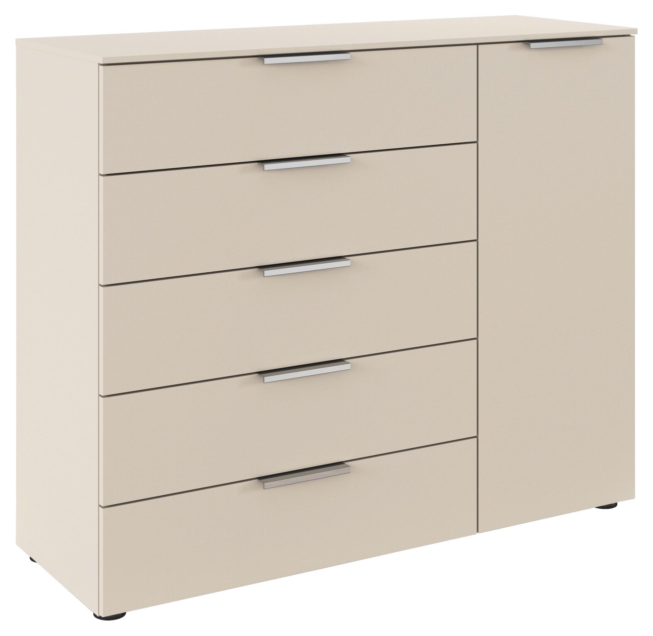 Kommode Flipp Champagner B: 120 cm - Champagner/Schwarz, MODERN, Holzwerkstoff (120/100/42cm) - Rauch Möbel