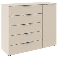 Kommode Flipp Champagner B: 120 cm - Champagner/Schwarz, MODERN, Holzwerkstoff (120/100/42cm) - Rauch Möbel