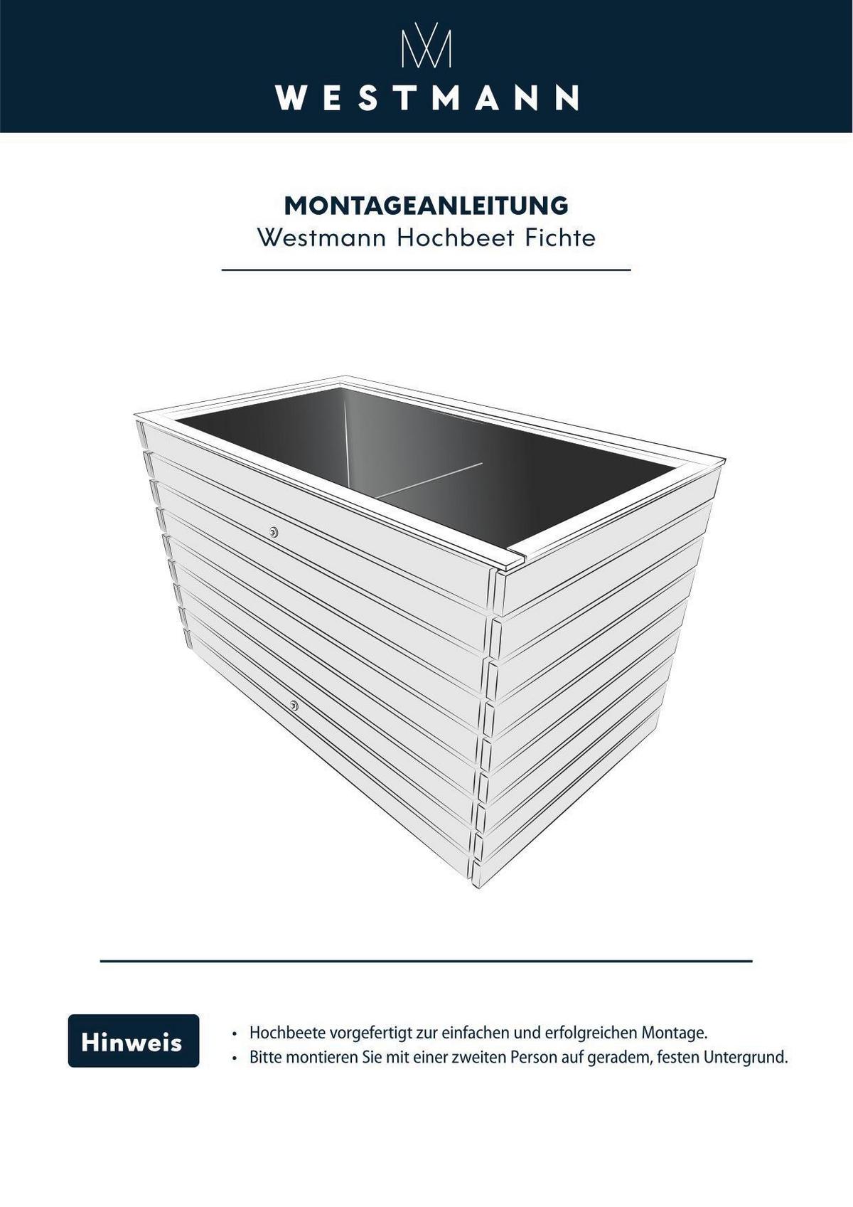 Hochbeet Holz Hochbeet Fichte XL - Fichtefarben, Basics, Holz (70/90/170cm)