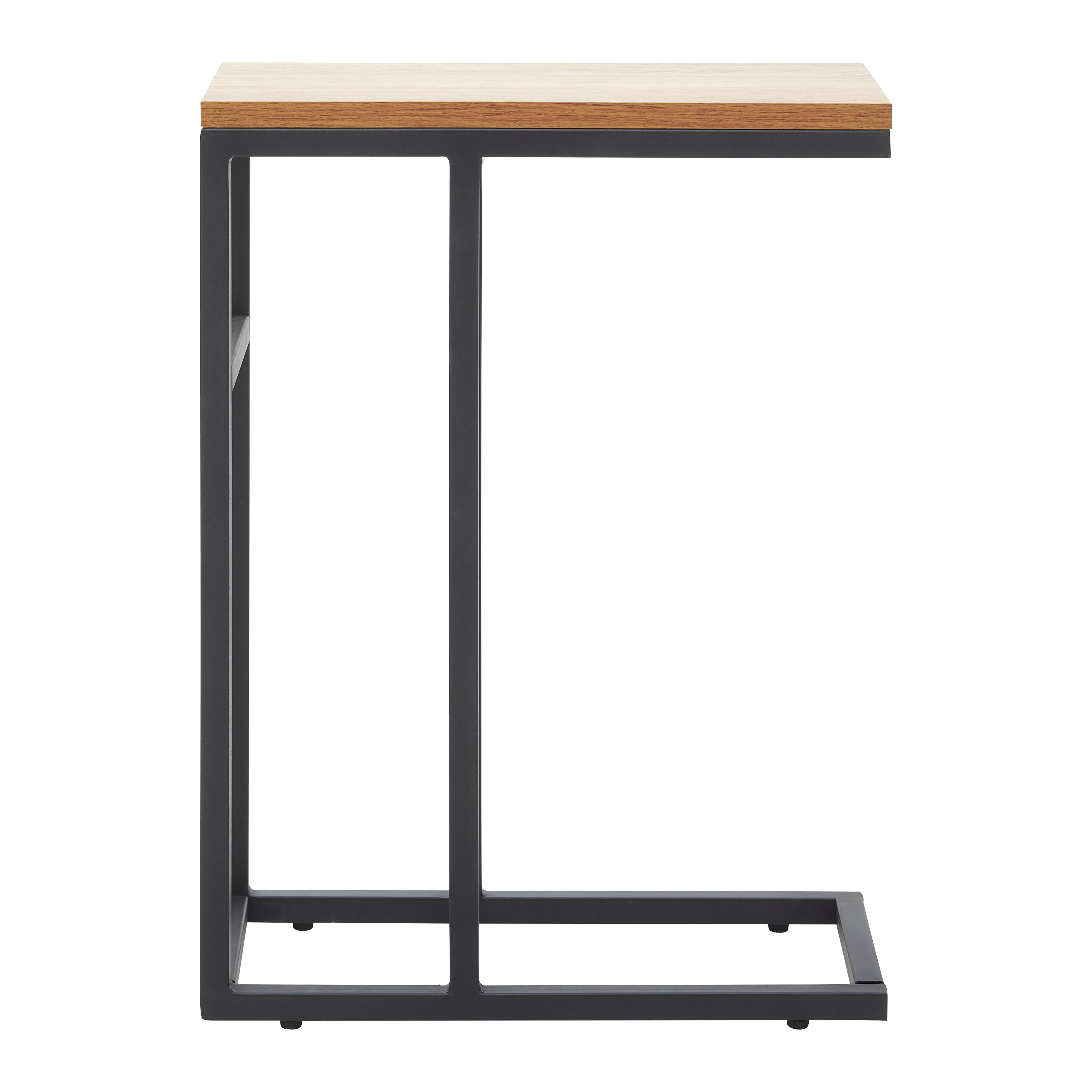 Príručný Stolík Giorgia Farby Duba - čierna/farby duba, Moderný, kov/kompozitné drevo (64/47/27cm) - P & B