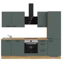 Küchenleerblock Easytouch High-Line, H6 Rechts - Dunkelgrün/Eichefarben, MODERN, Holzwerkstoff (270cm) - Nobilia