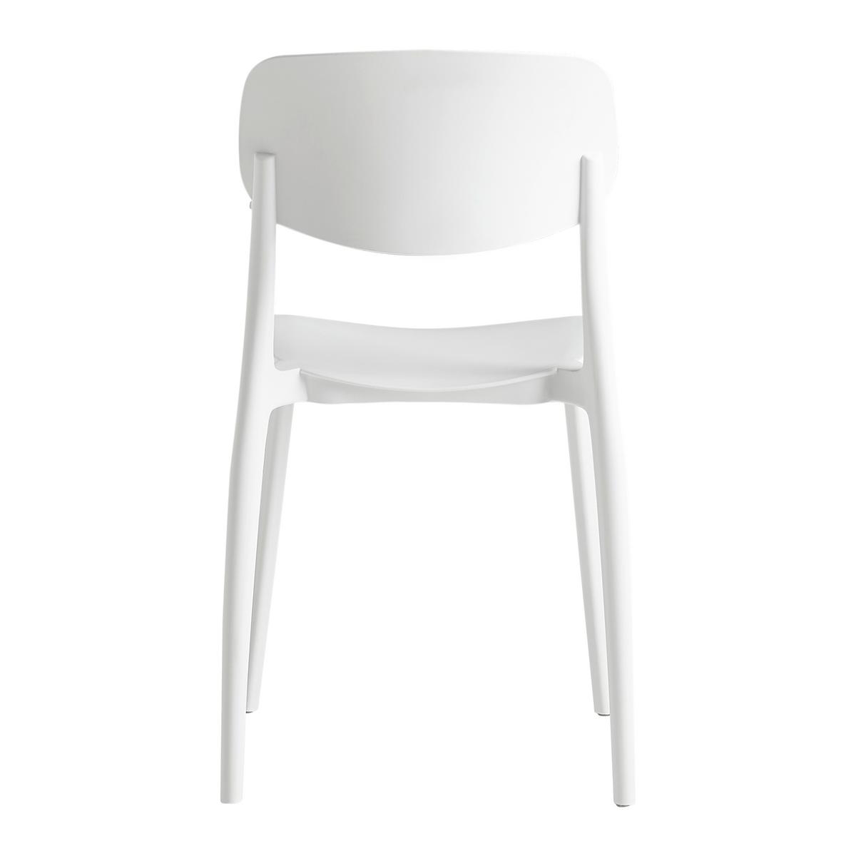 Stohovateľná stolička JIŘÍ *CENOVÝ TRHÁK* biela - biela, Modern, plast (44/78/49cm) - Based