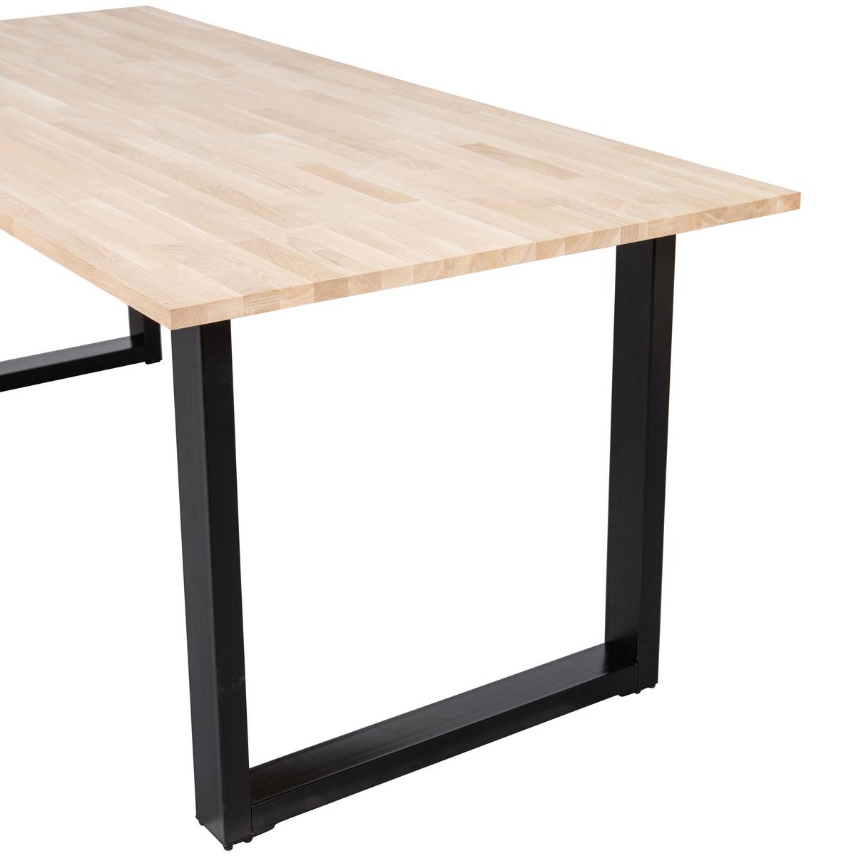 Esstisch Tablo Naturfarben/Schwarz L: 200cm - Schwarz/Naturfarben, MODERN, Holz/Metall (200/90/75cm) - Livetastic