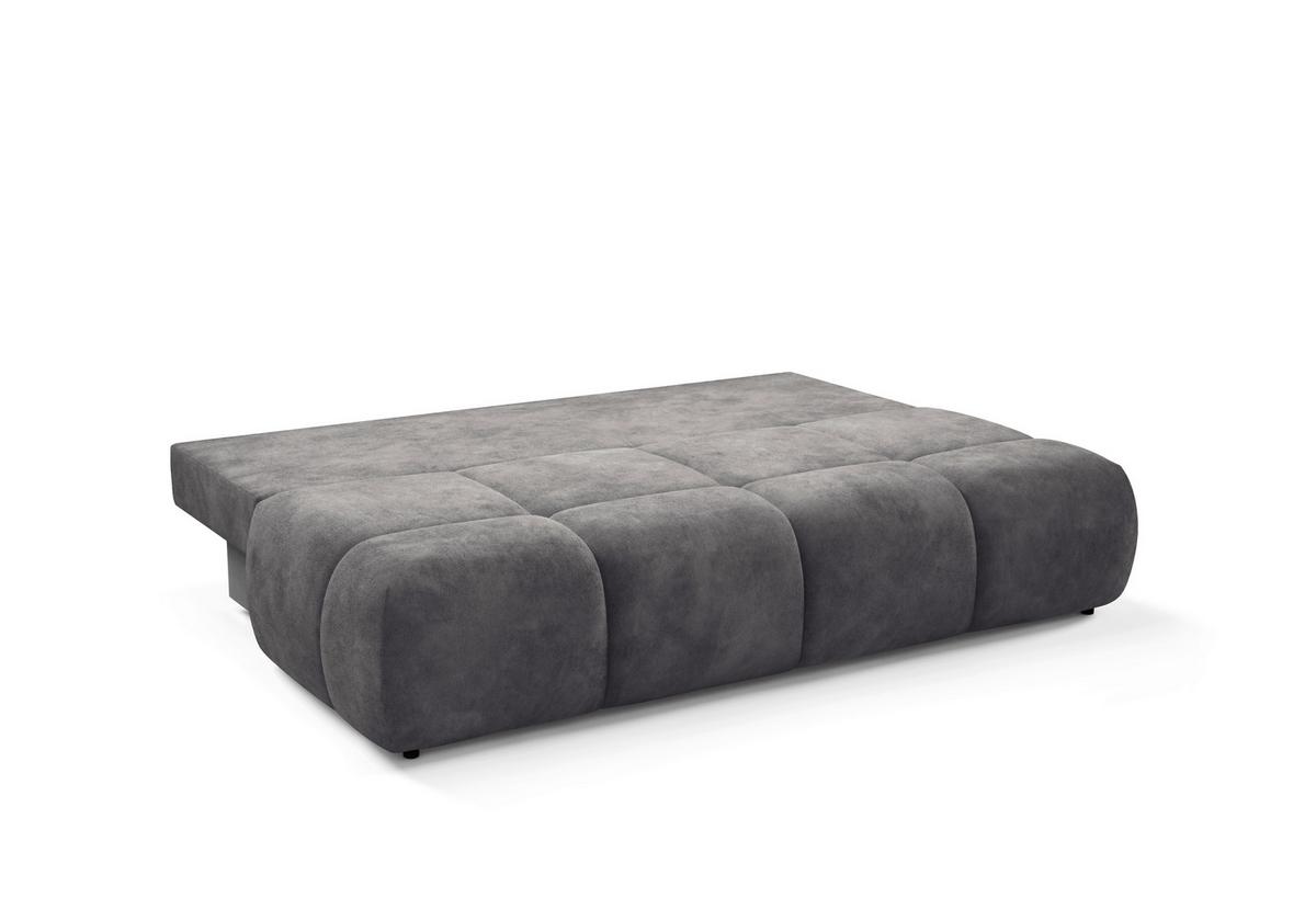 Schlafsofa Maron Grau B: 219cm - Schwarz/Grau, Design, Textil (219/94/110cm) - Livetastic