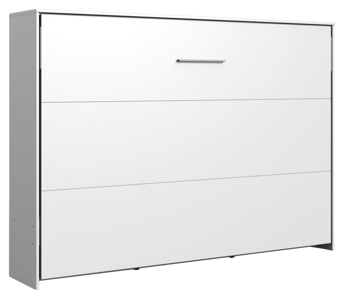 Schrankbett Mit Lattenrost 140x200 Cm Juist Weiß - Weiß, KONVENTIONELL, Holz/Holzwerkstoff (140/200cm) - MID.YOU