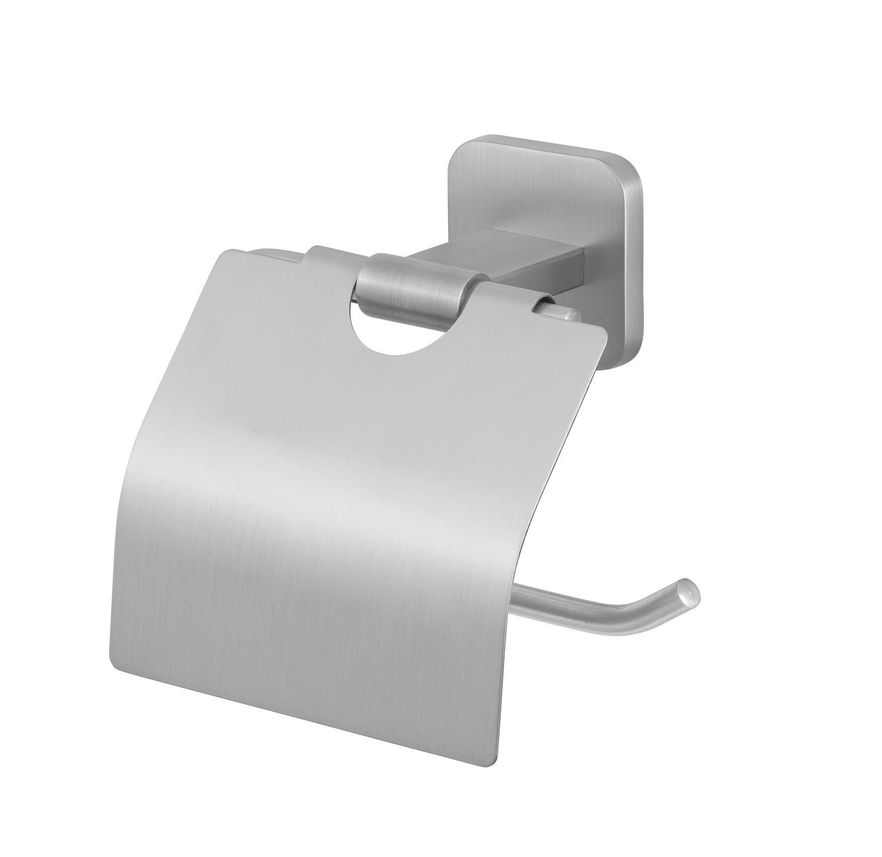Toilettenpapierhalter Porto Matt Edelstahlfarben B: 14,5cm - Edelstahlfarben, MODERN, Metall (14,5/13/6,5cm) - Wenko