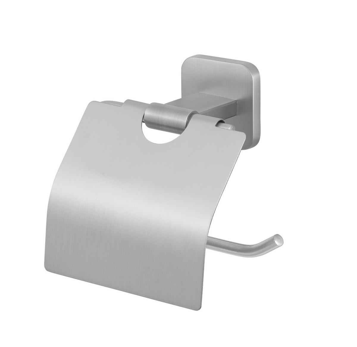 Toilettenpapierhalter Porto Matt Edelstahlfarben B: 14,5cm - Edelstahlfarben, MODERN, Metall (14,5/13/6,5cm) - Wenko