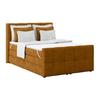 Boxspringbett mit Topper & Bettkasten 140x200 Medino - Senfgelb, KONVENTIONELL, Holz/Holzwerkstoff (140/200cm)