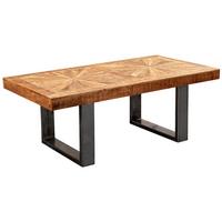 Couchtisch mit Massiver Holzplatte, Mango/Anthrazit - Anthrazit/Naturfarben, LIFESTYLE, Holz/Metall (105/55/40cm) - MID.YOU