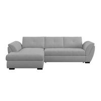 Rohová sedačka BERISSO, ľavá, tmavosivá - čierna/tmavosivá, Konventionell, textil/plast (187/278cm) - Ondega