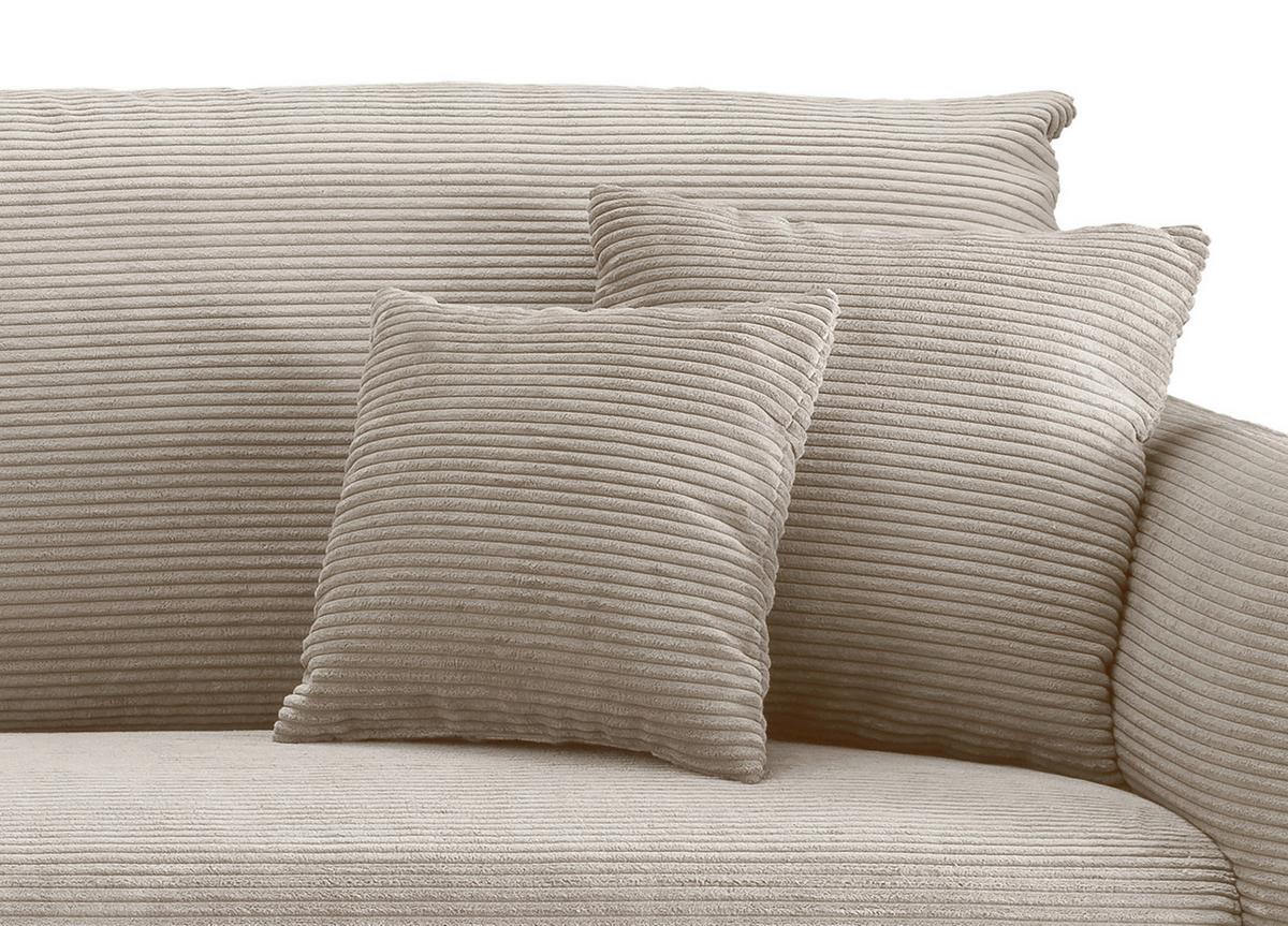 Ecksofa Vanilla Beige S: 178/264-302 Cm - Beige/Schwarz, Design, Textil (178/264-302cm) - Livetastic