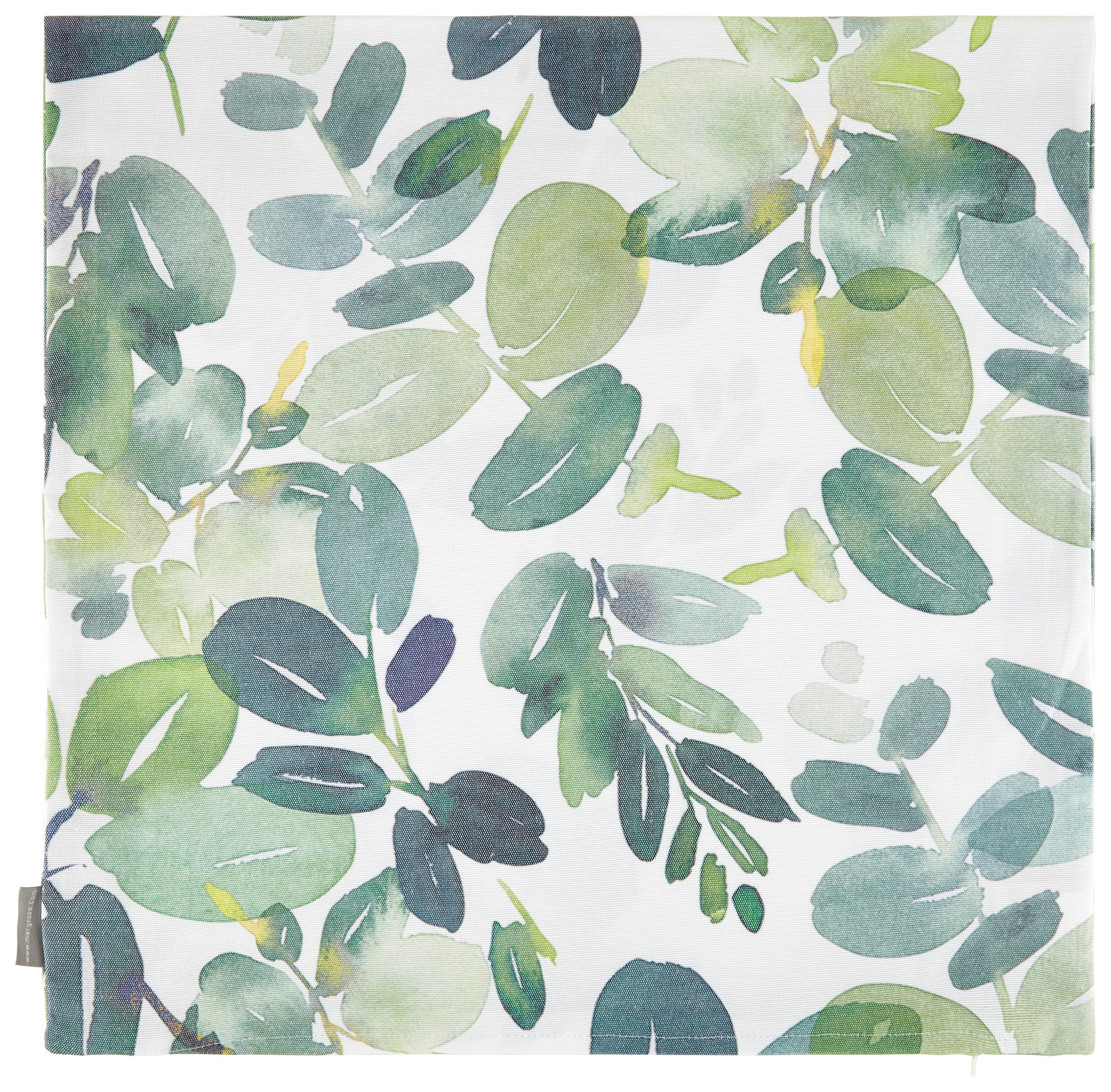 Povlak na polštář Steffi, 40/40cm - bílá/zelená, Konvenční, textil (40/40cm) - Mary's