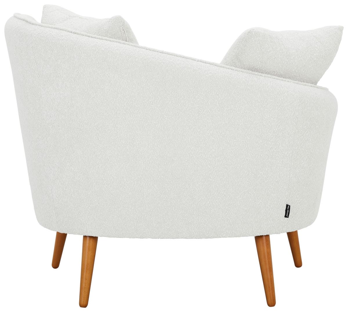 Polstersessel Miranda Boucle Weiß - Naturfarben/Weiß, KONVENTIONELL, Textil (106/88/83cm) - Max Winzer