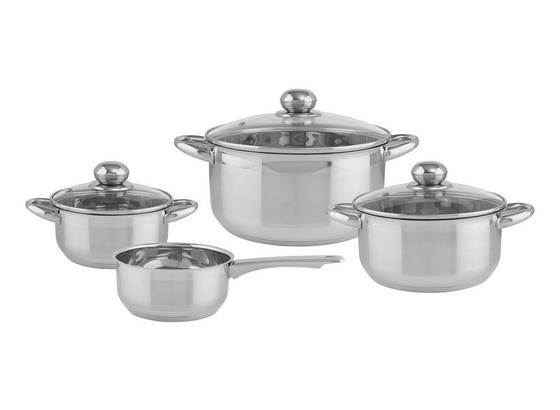 Kochtopfset Agnesa 7-teilig inkl. Deckel - Klar/Edelstahlfarben, KONVENTIONELL, Glas/Metall - Luca Bessoni Kochtopfset Agnesa 7-teilig inkl. Deckel - Klar/Edelstahlfarben, KONVENTIONELL, Glas/Metall - Luca Bessoni