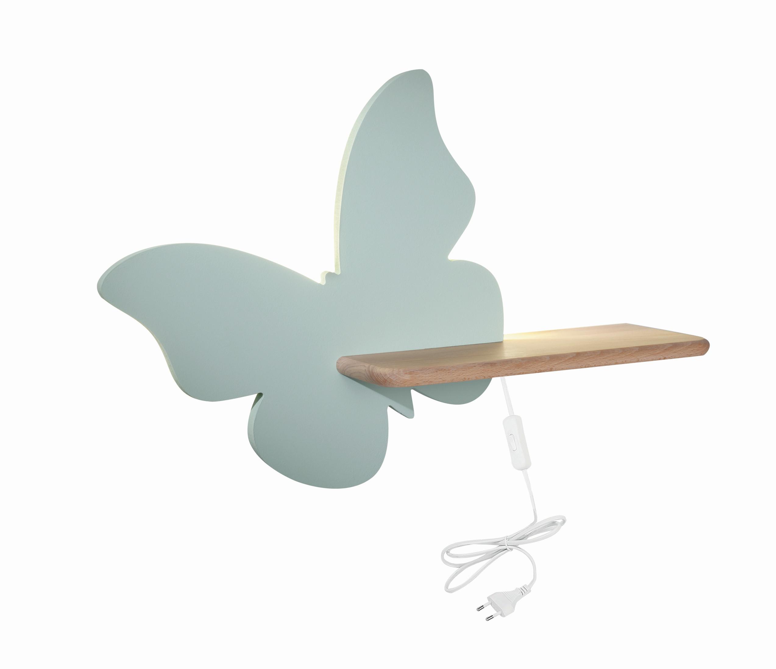 Kinderwandleuchte 21-85160 Butterfly - Mintgrün, Basics, Holz/Holzwerkstoff (40/12/29.5cm)