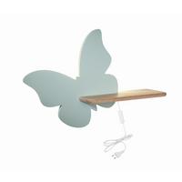 Kinderwandleuchte 21-85160 Butterfly - Mintgrün, Basics, Holz/Holzwerkstoff (40/12/29.5cm)