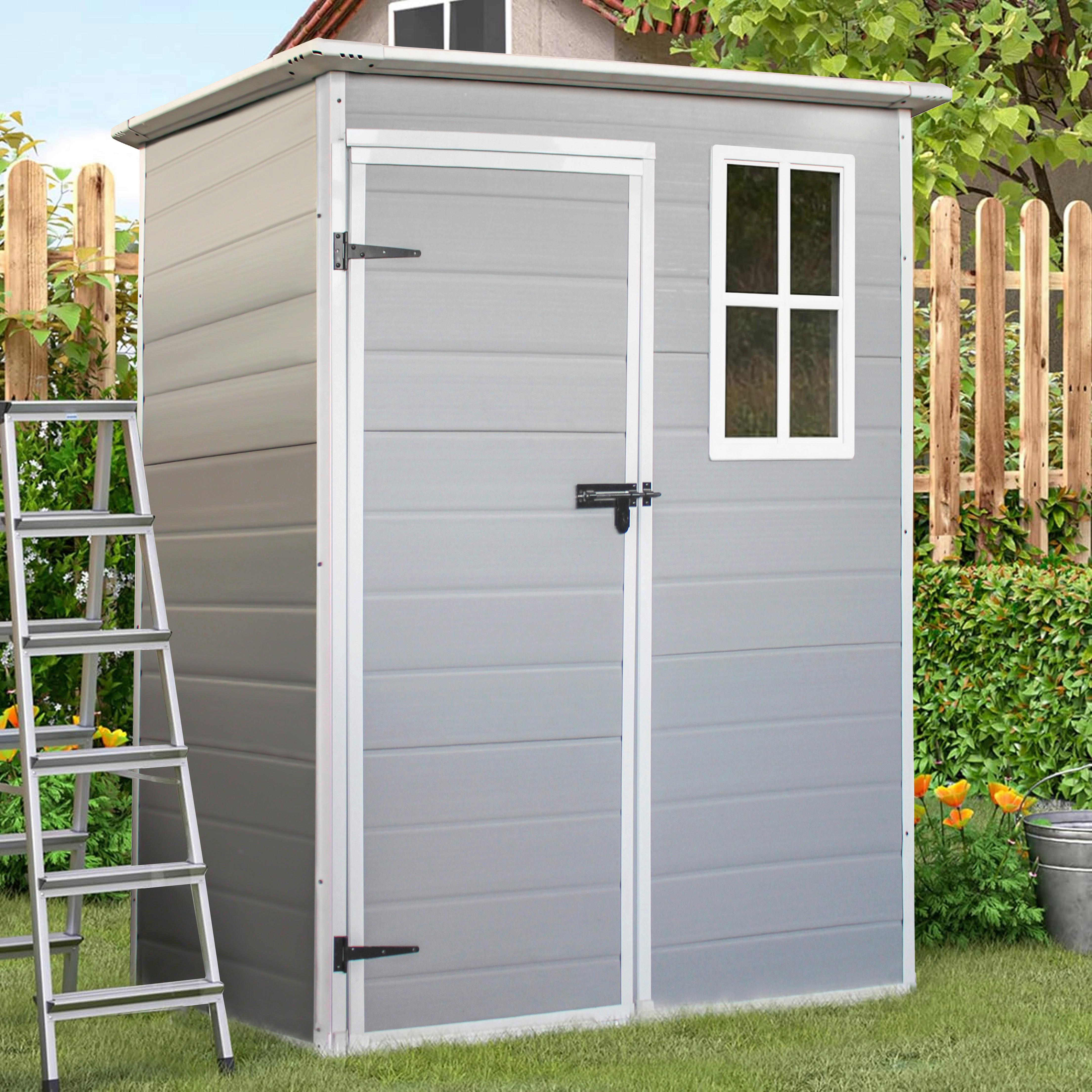 Gartenhaus Nizza - Grau, MODERN, Kunststoff/Metall (152/193/91.5cm) - Homezone