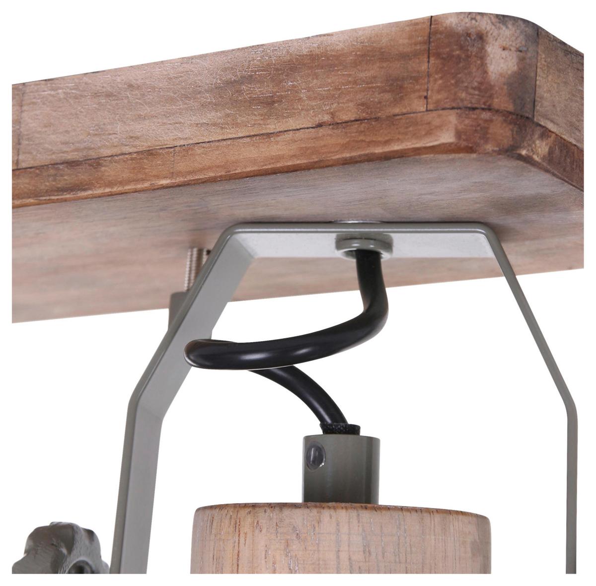 Deckenspots Gearwood - Anthrazit, Trend, Holz/Metall (32/19/17cm)