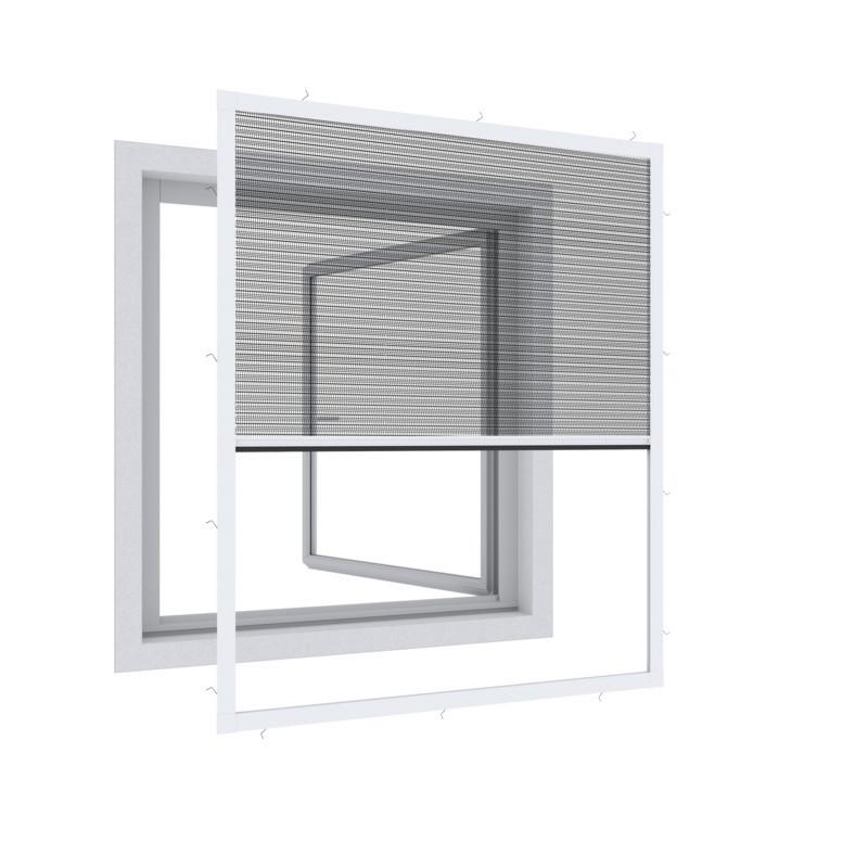 Fliegengitter Fenster 100x120 Cm Weiß Wetterfest - Weiß, Basics, Textil/Metall (100/120cm)
