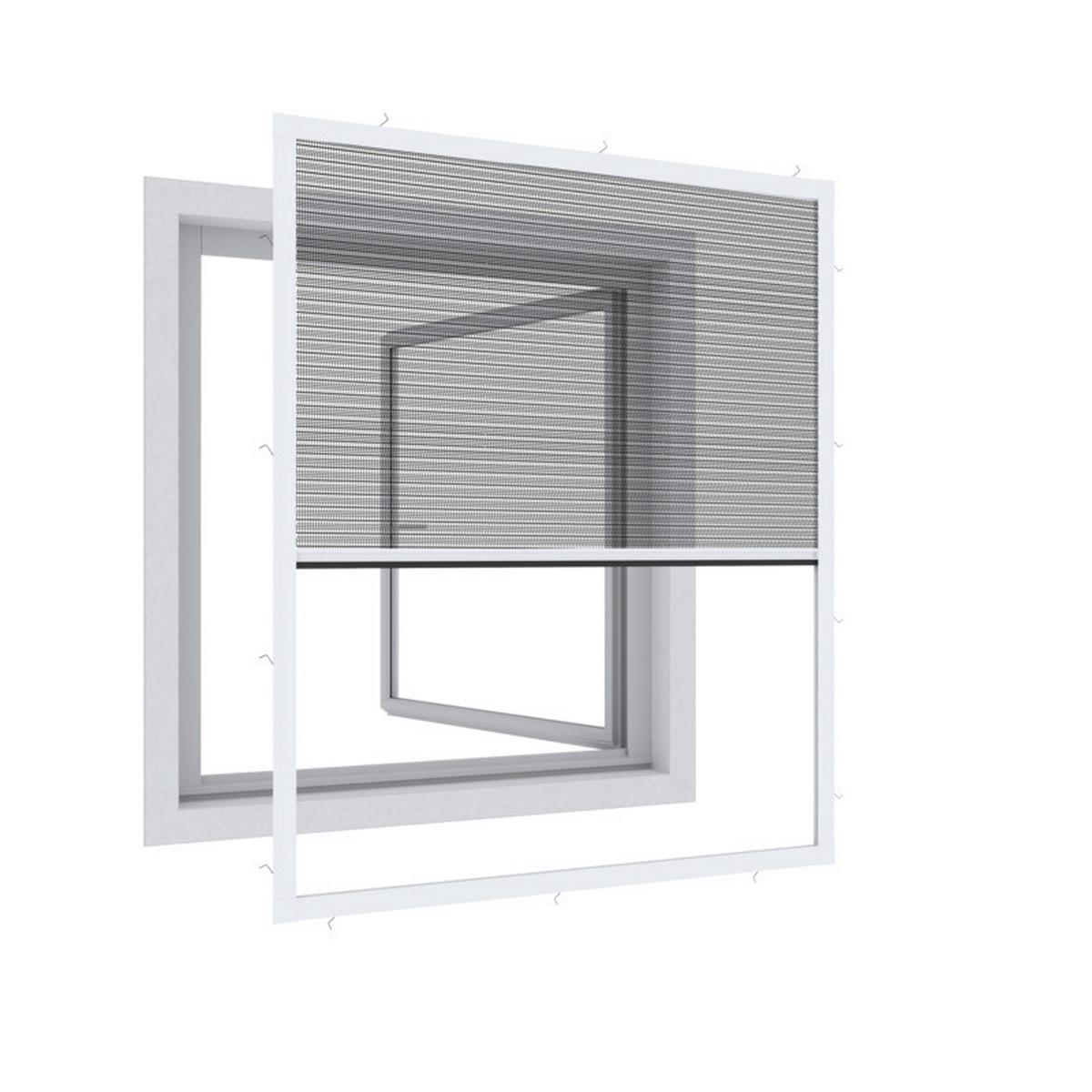 Fliegengitter Fenster 100x120 Cm Weiß Wetterfest - Weiß, Basics, Textil/Metall (100/120cm)